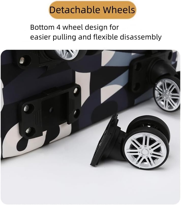 Expandable Carry Luggage Bag with Wheels Foldable Rolling Duffle Bag Large Capacity Dry Wet Separation Travel Bag Lightweight Suitcases for Men Women