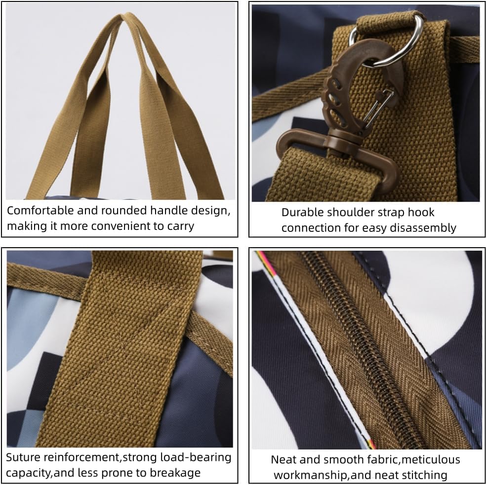 Expandable Carry Luggage Bag with Wheels Foldable Rolling Duffle Bag Large Capacity Dry Wet Separation Travel Bag Lightweight Suitcases for Men Women