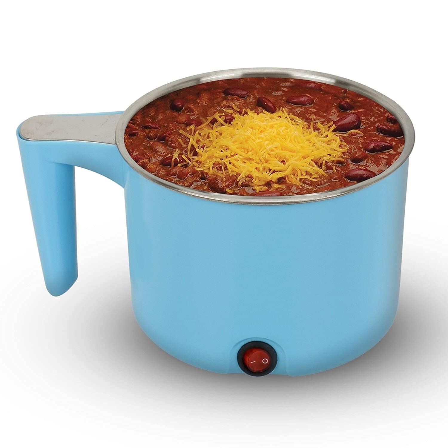 Electric Multifunction Cooking Pot 1.5 Litre 600-Watts, Multi-Purpose Cooker Mini Electric Cooker Steamer Cook pots for Cook Noodles/hot Pot/Rice Porridge for Home, Office and Travel