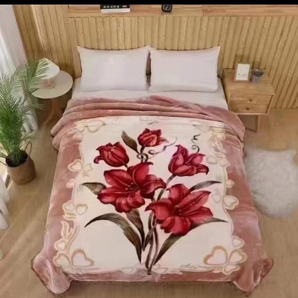 Ultra Soft Luxurious Embossed Very Warm Korean Mink Single Bed Blanket Double ply, Super Soft Blanket for AC Room and mild Winters Multicolor