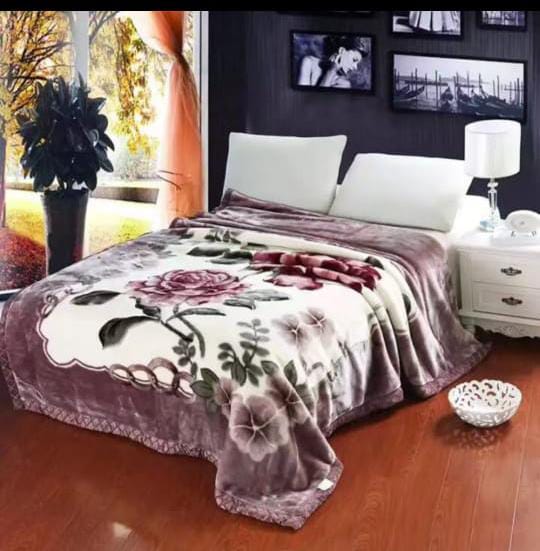 Ultra Soft Luxurious Embossed Very Warm Korean Mink Single Bed Blanket Double ply, Super Soft Blanket for AC Room and mild Winters Multicolor