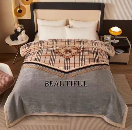Ultra Soft Luxurious Embossed Very Warm Korean Mink Single Bed Blanket Double ply, Super Soft Blanket for AC Room and mild Winters Multicolor