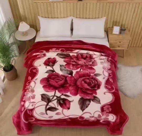 Ultra Soft Luxurious Embossed Very Warm Korean Mink Single Bed Blanket Double ply, Super Soft Blanket for AC Room and mild Winters Multicolor