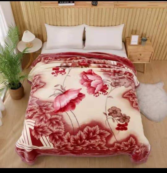 Ultra Soft Luxurious Embossed Very Warm Korean Mink Single Bed Blanket Double ply, Super Soft Blanket for AC Room and mild Winters Multicolor
