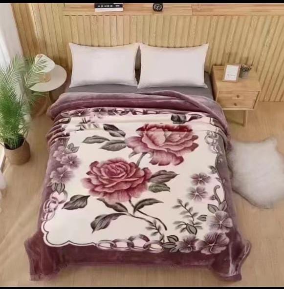 Ultra Soft Luxurious Embossed Very Warm Korean Mink Single Bed Blanket Double ply, Super Soft Blanket for AC Room and mild Winters Multicolor
