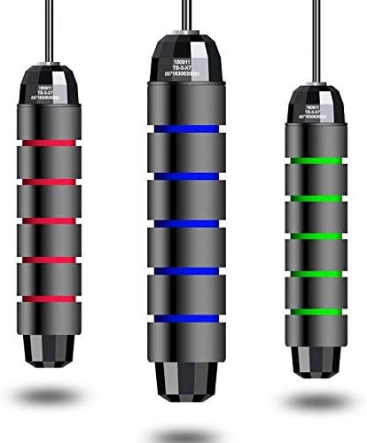 Jump Rope ，Angle-Free Ball Bearing Fast Rope Skipping Adjustable Memory Foam Anti Skid Handle Skipping Rope New Fitness Speed Rope for Men and Women Suitable for Aerobic Exercise