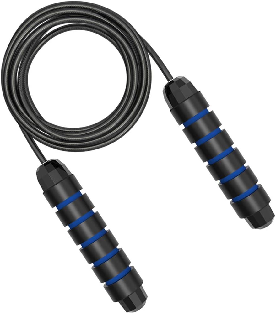 Jump Rope ，Angle-Free Ball Bearing Fast Rope Skipping Adjustable Memory Foam Anti Skid Handle Skipping Rope New Fitness Speed Rope for Men and Women Suitable for Aerobic Exercise