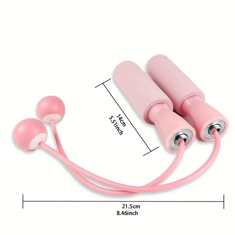 Dual Purpose Weighted Cordless Jump Rope for Fitness Exercise ,Mute High Speed Rope Skipping for Narrow Space，Training Indoor Ropeless Skipping Rope for Men, Women, Kids，about 75mm Diameter