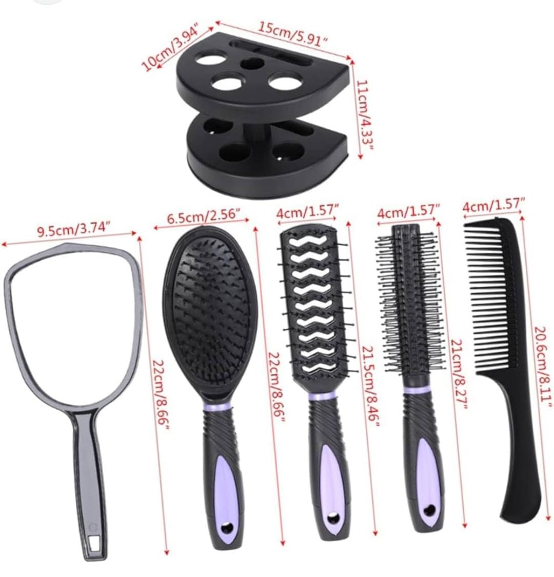 Hair Comb Mirror Stand Set for Air Bag Comb Mirror Comb Set Five Piece Comb Set Brush for Holder Paddle Household Brush Rib Comb Hair Brushes