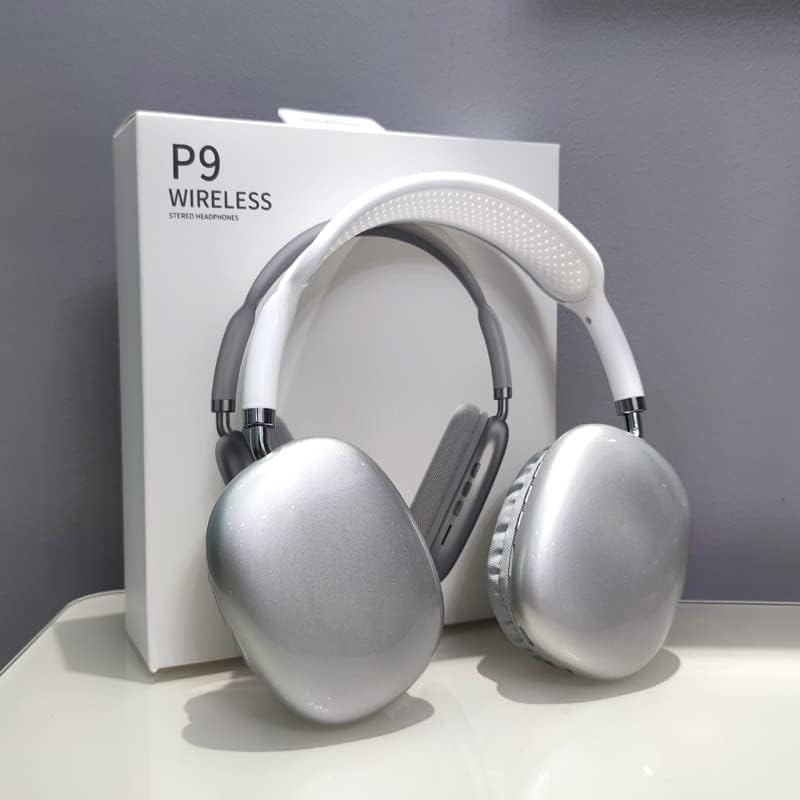 P9 Wireless Bluetooth Headphone- Over Ear Stereo Music Headset with Memory Card Support, Gaming Headphones with Built-in Microphone for Laptop, Mobile Phone, PC