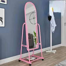 Full Length Mirror with Wheels Body Standing Hanging Floor Swivel Tilting Wall Mounted Arch Dressing Makeup Bedroom Hallway Storage Rack