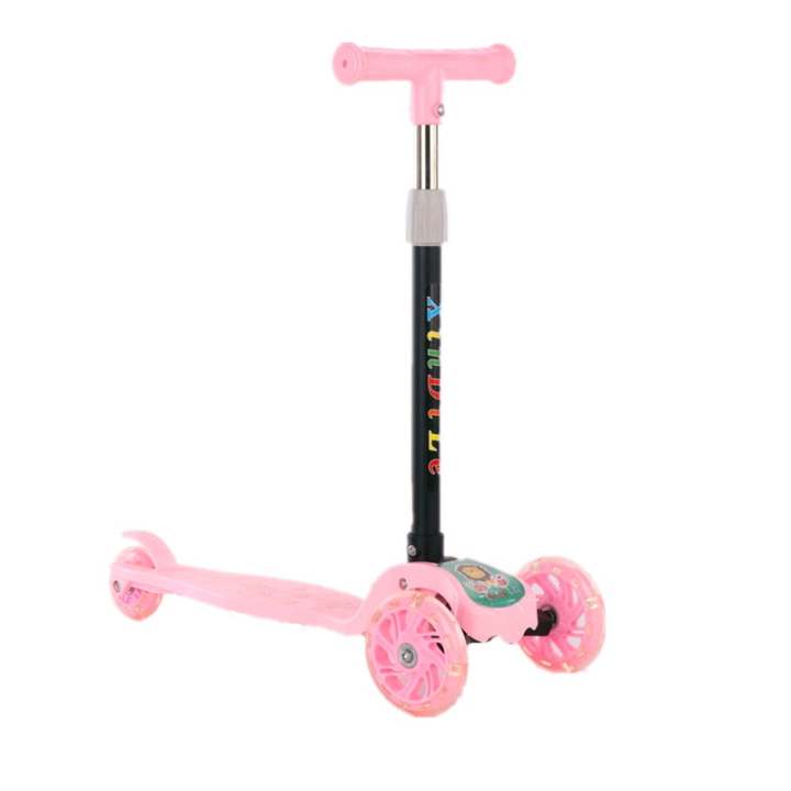 Folding 3 Wheel Scooter for Kids,Toddler Scooter with LED Light Up Wheels, Adjustable Height & Best Gifts for Kids