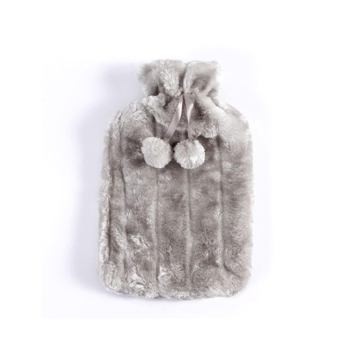 Hot Water Bottles with Cover, 2L Large Hot Water Bottle with Fluffy Cover, PVC Clear Hot Water Bag for Warm Pain Relief and Cold Heat Therapy