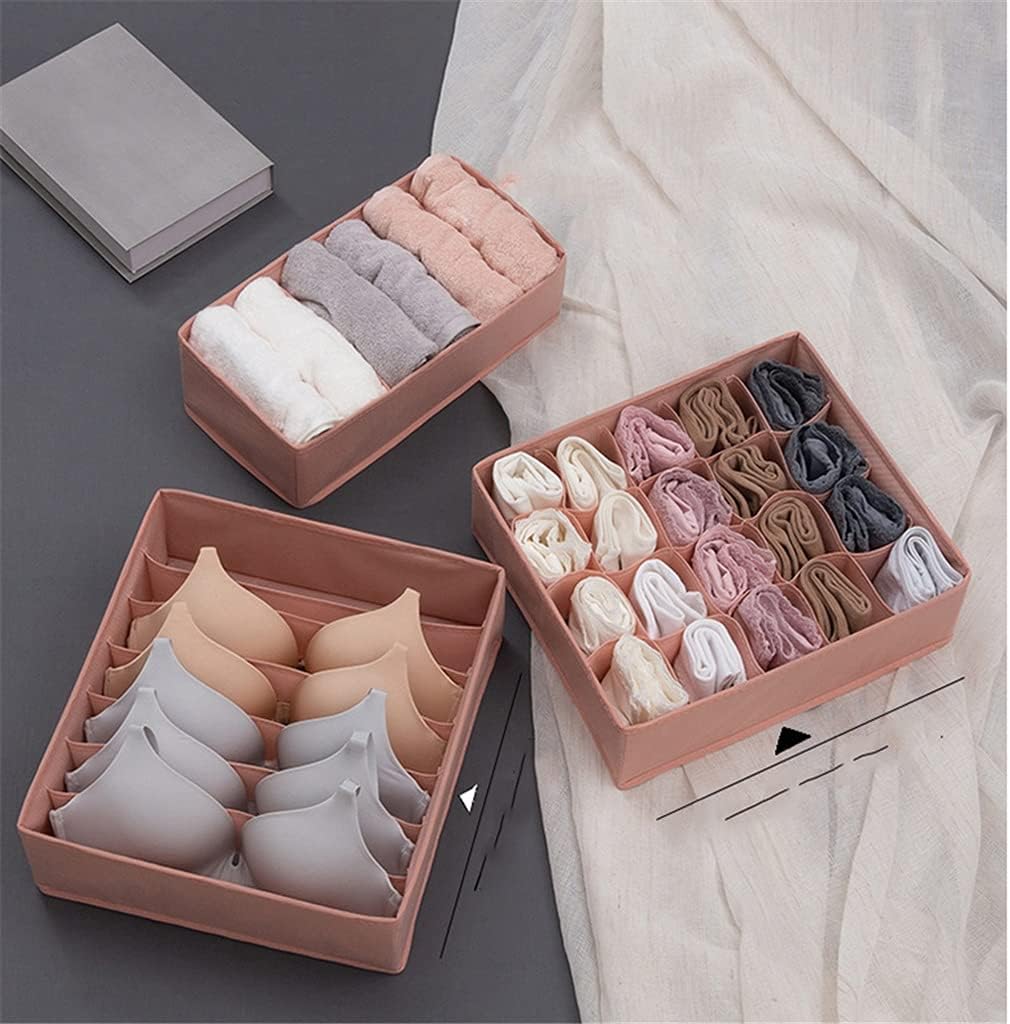 3pcs Multi-size Underwear Organizer Foldable Home Storage Box Non-woven Wardrobe Drawer Closet Organizer