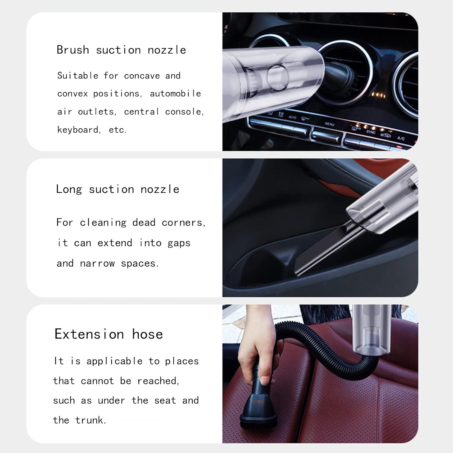 Cordless Stick Vacuum Cleaner, 30 Minute Long Run Portable Vacuum Cleaner Lightweight, Silent Cordless Vacuum Cleaner for Carpet and Hardwood Floors