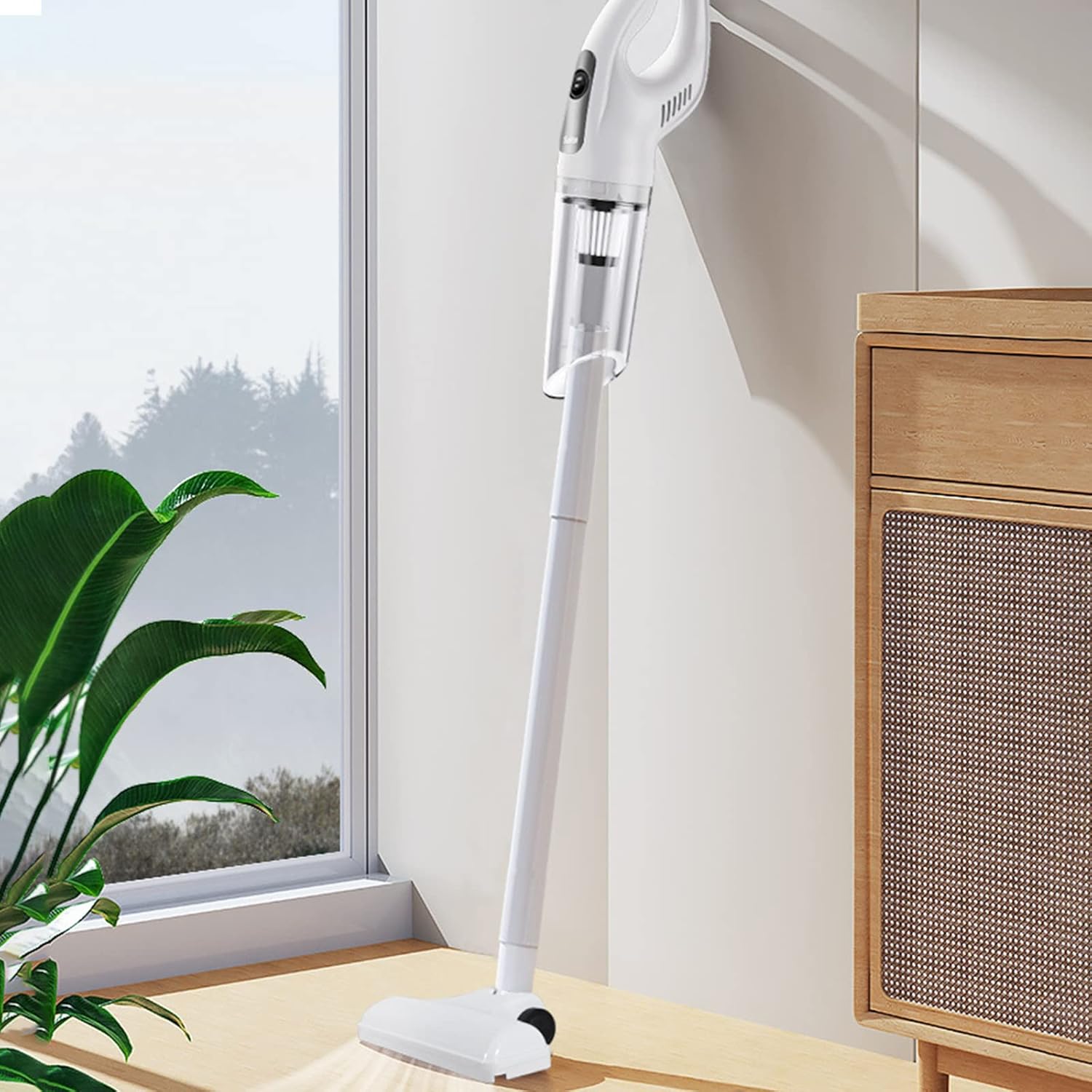 Cordless Stick Vacuum Cleaner, 30 Minute Long Run Portable Vacuum Cleaner Lightweight, Silent Cordless Vacuum Cleaner for Carpet and Hardwood Floors