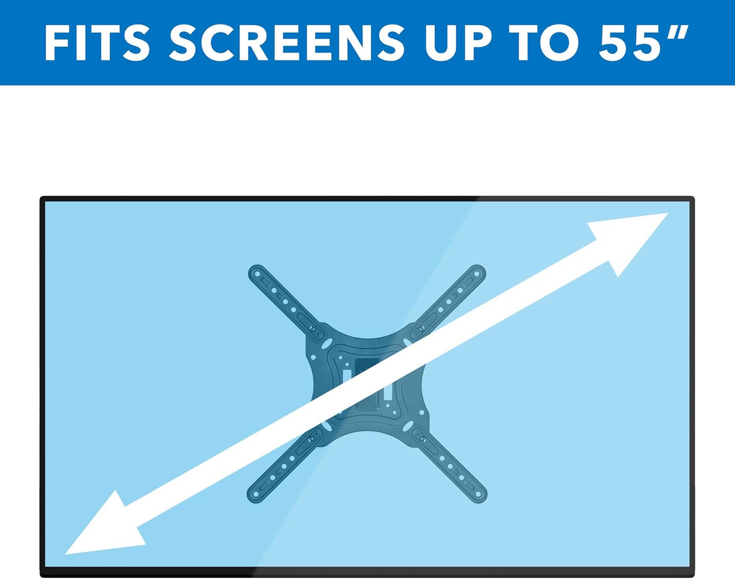 Full Motion TV Wall Mount Monitor Wall Bracket with Swivel and Articulating Tilt Arm, Fits 26 32 35 37 40 42 47 50 55 Inch LCD LED OLED Flat Screens up to 66 lbs
