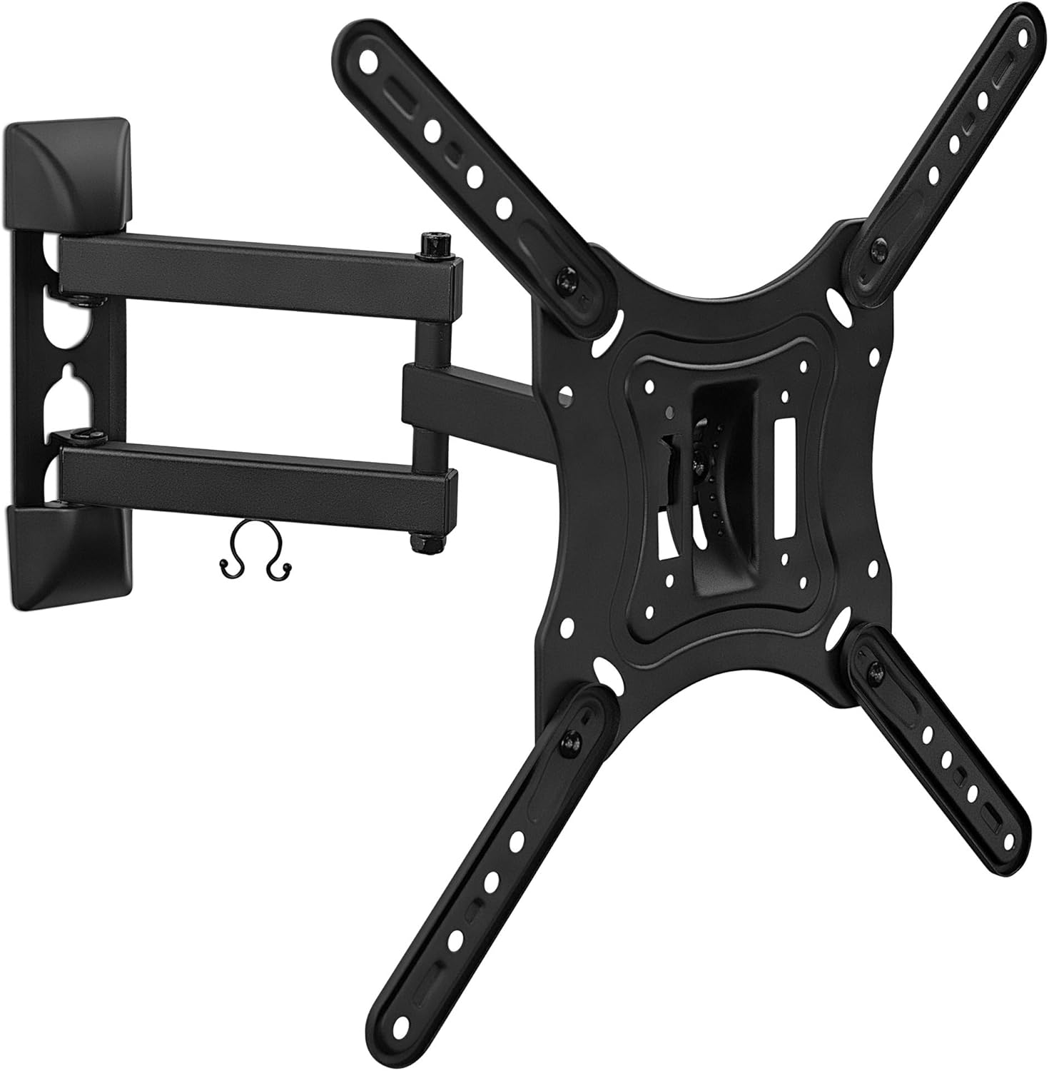 Full Motion TV Wall Mount Monitor Wall Bracket with Swivel and Articulating Tilt Arm, Fits 26 32 35 37 40 42 47 50 55 Inch LCD LED OLED Flat Screens up to 66 lbs