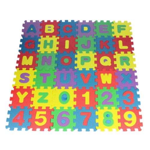 Kids Foam Play Mat Interlocking Alphabet and Numbers Floor Puzzle Colorful EVA Tiles Girls, Boys Soft, Reusable, Easy to Clean