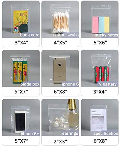 Multi Purpose Re-Usable Transparent Zip Lock Storage Bags