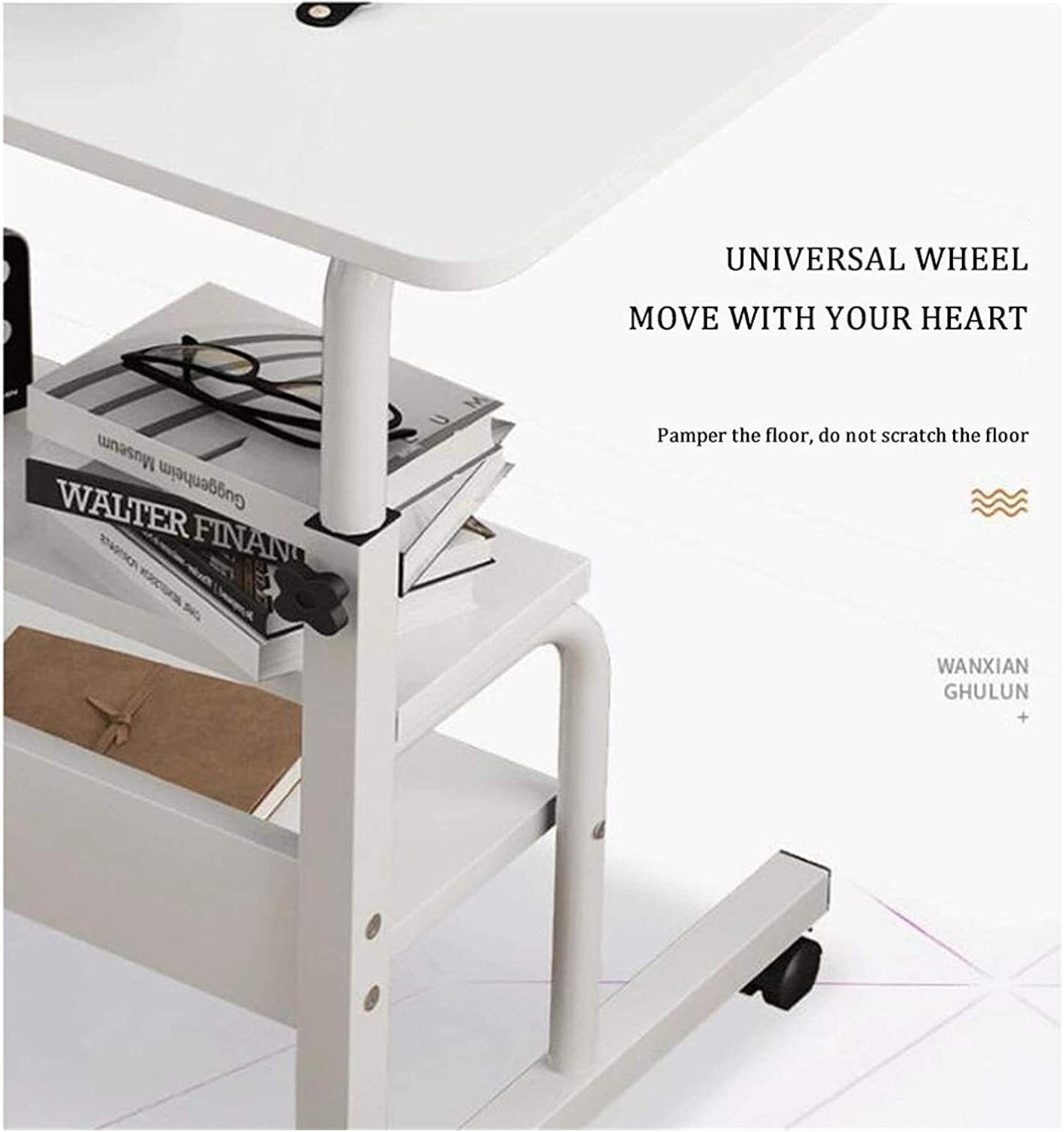 Bedside Table Mobile Laptop Table Sofa Side Laptop Notebook Desk Pc Stand Height Adjustable Portable and Sturdy for Living Room Bedroom