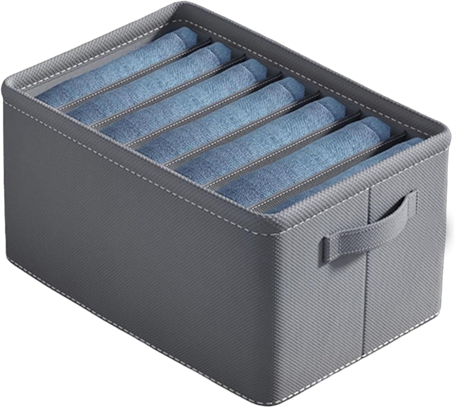 Fabric Wardrobe Clothes Organizer For Folded Clothes With Handle, Closet Drawer Organizers For Jeans Pants T-Shirt Sweater Kids Clothes