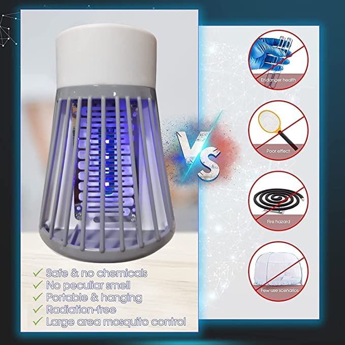 Electronic Mosquito Killer Machine Trap Lamp - Mosquito Killer Lamp for Home, Electric Machar Mosquito Killer Repellent Machine, UV Light Fly Mosquito Trap Racket Indoor