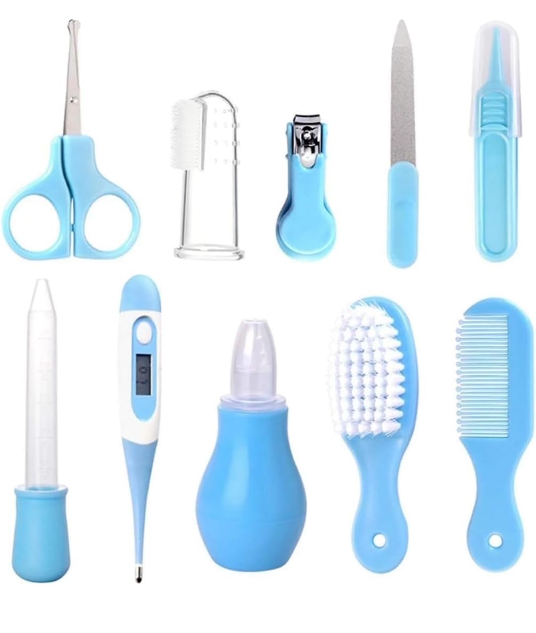 Kids Creation Baby Care kit/Baby Grooming kit for New Born Baby/Nursery Healthcare/Portable Baby Health Care kit - Perfect for Manicure & Pedicure Accessories. (10 pcs)