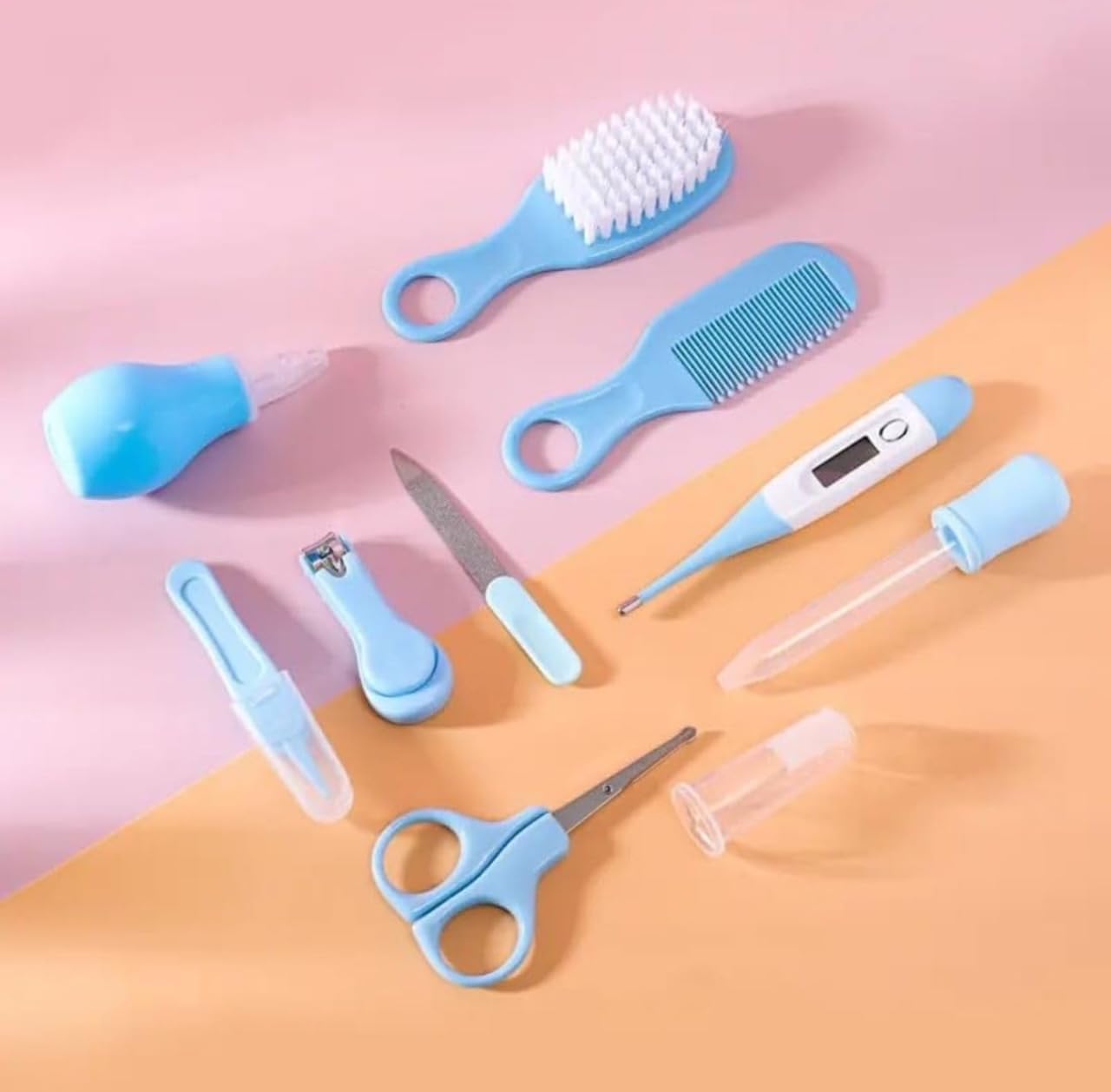 Kids Creation Baby Care kit/Baby Grooming kit for New Born Baby/Nursery Healthcare/Portable Baby Health Care kit - Perfect for Manicure & Pedicure Accessories. (10 pcs)