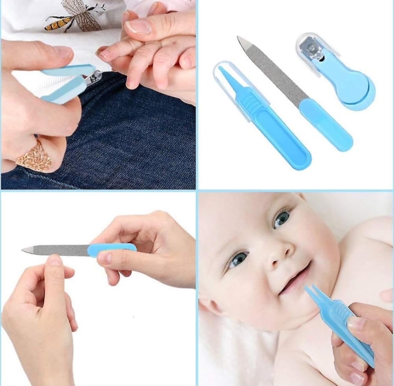 Kids Creation Baby Care kit/Baby Grooming kit for New Born Baby/Nursery Healthcare/Portable Baby Health Care kit - Perfect for Manicure & Pedicure Accessories. (10 pcs)