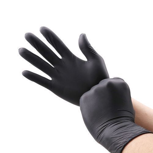 Nitrile Kitchen Large Black Non Latex Daily Supplies for Food Service/Mechanic/Cleaning/Paint/Tattoo/Cooking/Hair Coloring Box of 100,Durable & Fit
