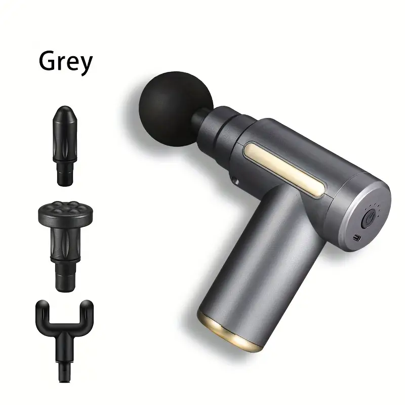 Mini Massage Gun, Handheld Percussion Deep Tissue Massager with High Definition LCD Touch Display, Multiple Massage Heads for Back Pain, Neck Pain, Arthritus & Muscle Soreness