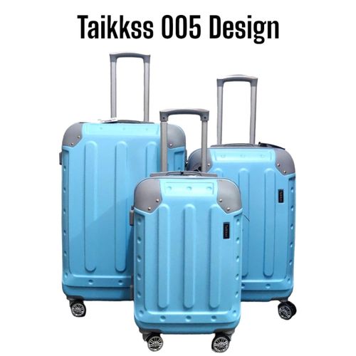 3 piece Set Hard Shell Trolley With Spinner Wheels Travelling Suitcase Bag