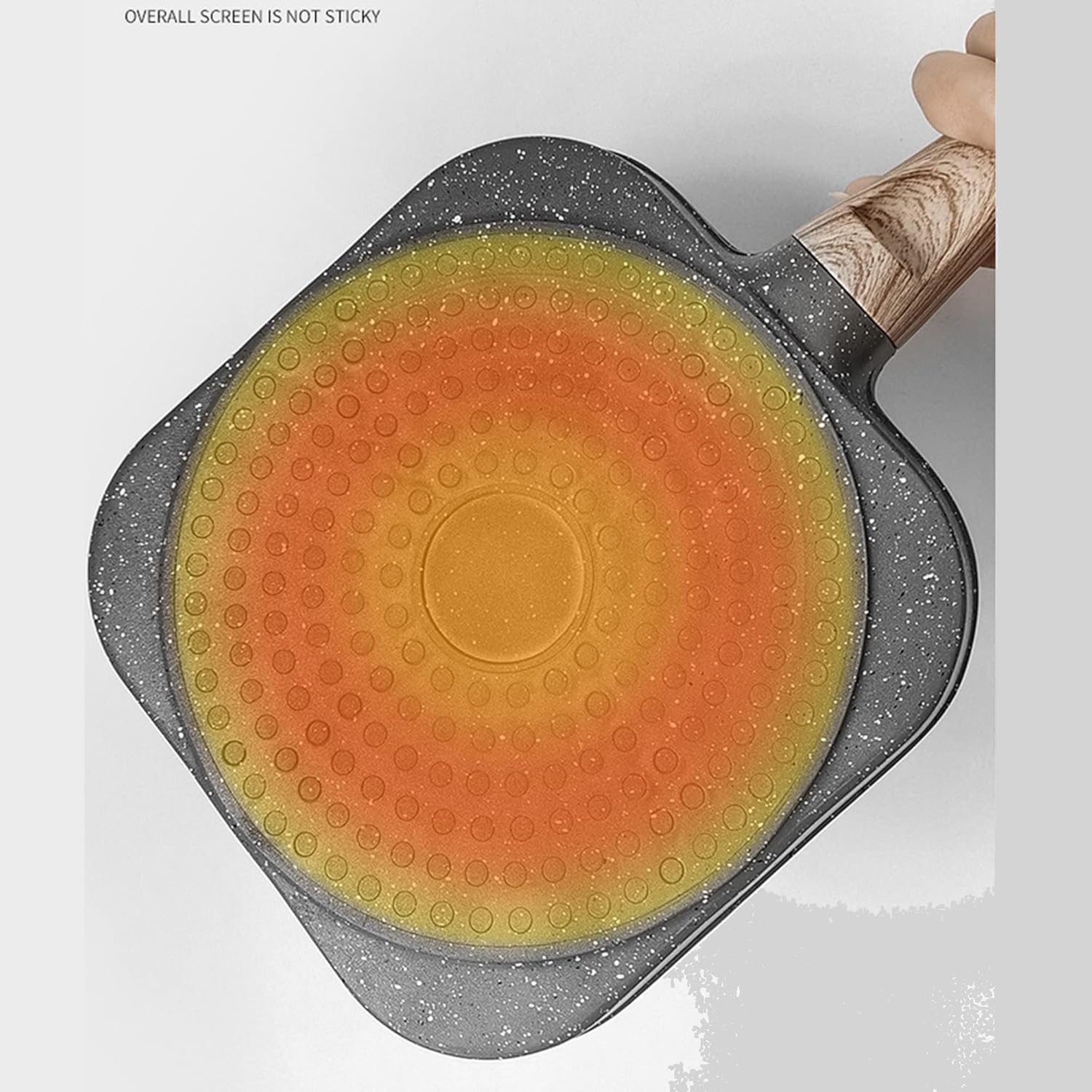 Multi-purpose 4 Hole Omelette Pan for Pancakes, Ground Steaks, Eggs Omelette Pancake Pan Non-Stick Aluminium for Gas Cookers and Induction Cookers