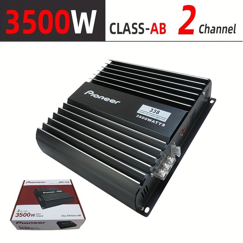 Pioneer 2 Channel Amplifier Real Power 338 Hight Power Amplifier Car Audio Amplifier