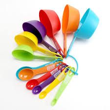 Generic 6Pcs Plastic Measuring Cups/Spoon Set - Multicolour