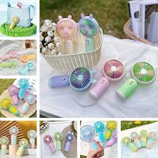 Portable fun,Mini Hand Fan,Rechargeable Personal Fan, Battery Operated Small Fan with 3 Speeds for Travel/Commute/Makeup/Office-Random colors