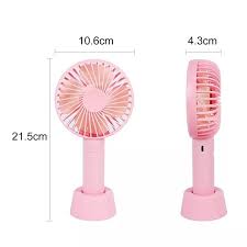 Portable fun,Mini Hand Fan,Rechargeable Personal Fan, Battery Operated Small Fan with 3 Speeds for Travel/Commute/Makeup/Office-Random colors