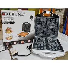 Rebune 4 slice waffle maker ; Harmless, easy to clean- Stylish design makes it fit any occasion, a good choice for decoration at home.- Indicator light lets you know when the waffles are ready