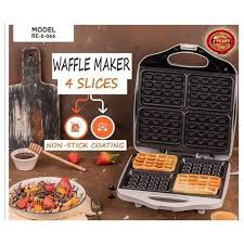 Rebune 4 slice waffle maker ; Harmless, easy to clean- Stylish design makes it fit any occasion, a good choice for decoration at home.- Indicator light lets you know when the waffles are ready