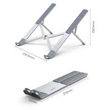 Foldable Aluminium Alloy Laptop Holder / ABS Plastic Laptop Stand Tablet Holder Mounts Portable Notebook Laptop Mount Support Base Holder Adjustable Riser Cooling Bracket
