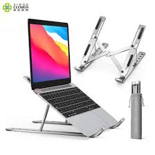 Foldable Aluminium Alloy Laptop Holder / ABS Plastic Laptop Stand Tablet Holder Mounts Portable Notebook Laptop Mount Support Base Holder Adjustable Riser Cooling Bracket