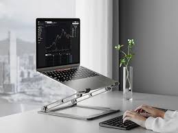 Foldable Aluminium Alloy Laptop Holder / ABS Plastic Laptop Stand Tablet Holder Mounts Portable Notebook Laptop Mount Support Base Holder Adjustable Riser Cooling Bracket