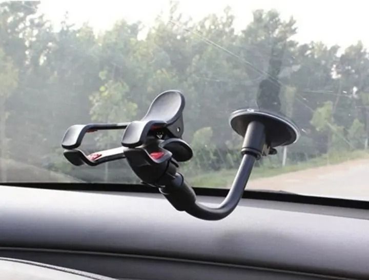 1PC Car Phone Holder Windshield Holder For Phone In Car Universal Car Mobile Phone Holder Stand Rotating 360 Degree Long Arm Windshield Mount for GPS