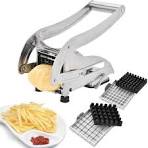 2 in1 French Fry Cutter Stainless Steel Potato Chipper Fast Cutting Heavy Gauge Machine with 36/46 Holes Blades Manual Food Slicer Dicer Multifunction Vegetable Fruit Chipper for Potato,Onion,Carrots