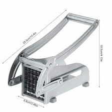 2 in1 French Fry Cutter Stainless Steel Potato Chipper Fast Cutting Heavy Gauge Machine with 36/46 Holes Blades Manual Food Slicer Dicer Multifunction Vegetable Fruit Chipper for Potato,Onion,Carrots
