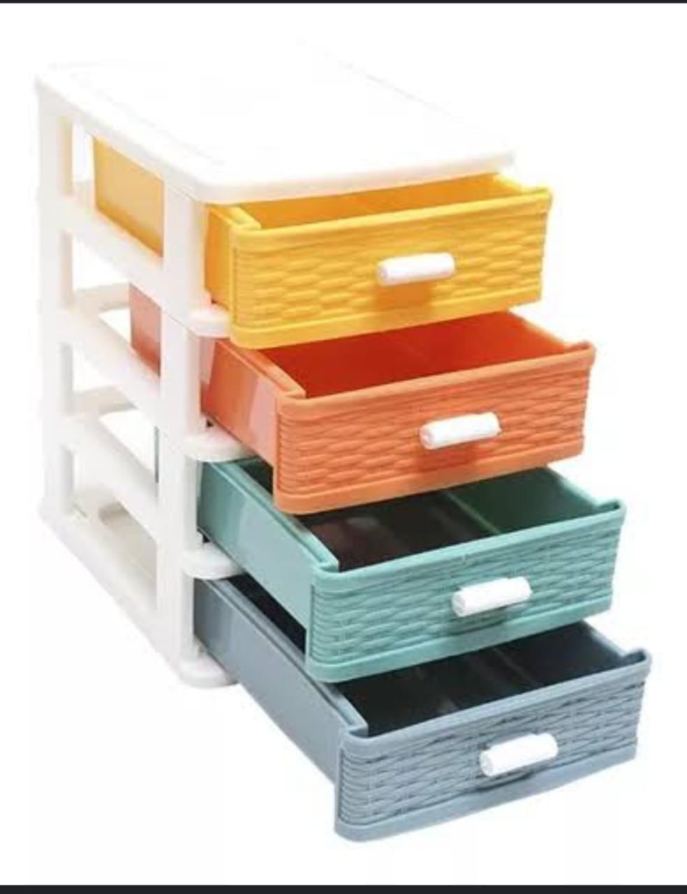 Hard plastic mini chest drawer organiser with 5 compartments jewelry storage multipurpose org