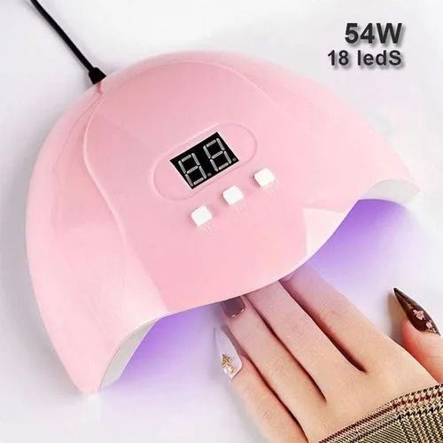 Professional UV Nail Lamp Nail Dryer Mini for Nails Polish Curing Gel Manicure UV Light Portable LED Lamp Machine with 3 Timing Timer Setting USB Cable Home Use with Automatic Sensor LCD Display18 LED