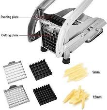 2IN1 HEAVY GAUGE POTATO CHIPPER MACHINE - 2 SIZE CHIPS CUTTER SIMPLE AND EASY CUTTING STAINLESS STEEL BODY MATERIAL EXTRA SHARP STAINLESS STEEL BLADE