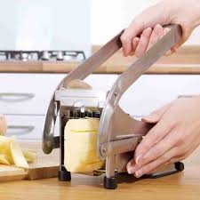 2IN1 HEAVY GAUGE POTATO CHIPPER MACHINE - 2 SIZE CHIPS CUTTER SIMPLE AND EASY CUTTING STAINLESS STEEL BODY MATERIAL EXTRA SHARP STAINLESS STEEL BLADE